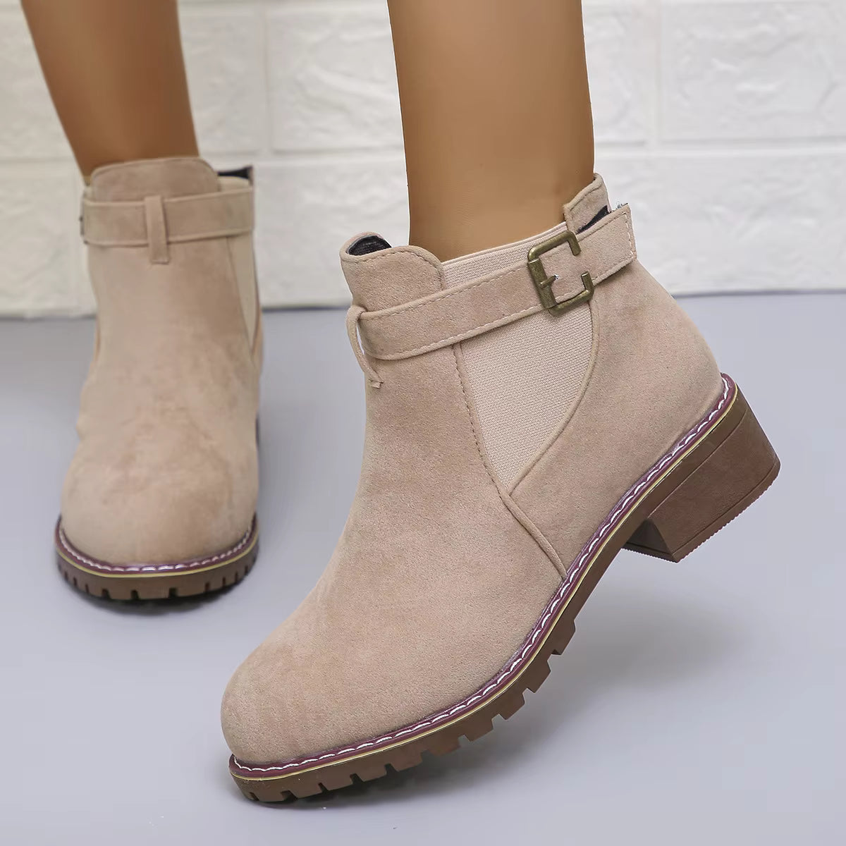 Women’s New Fall Chelsea Leather Ankle Boots – Comfortable, Roomy Toe & Low Heel