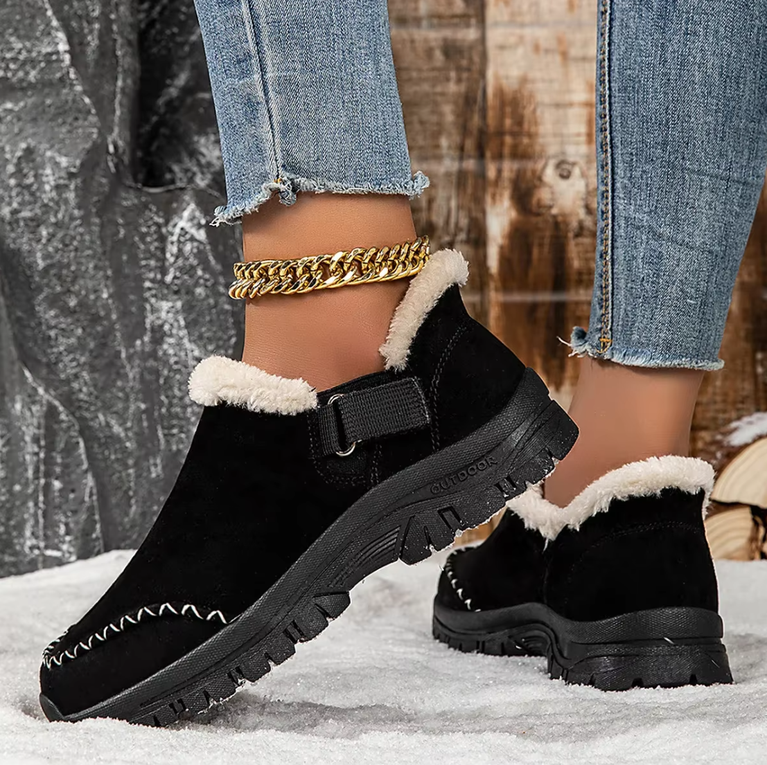 CozyStep Women’s Hands-Free Warm Shoes with Arch Support