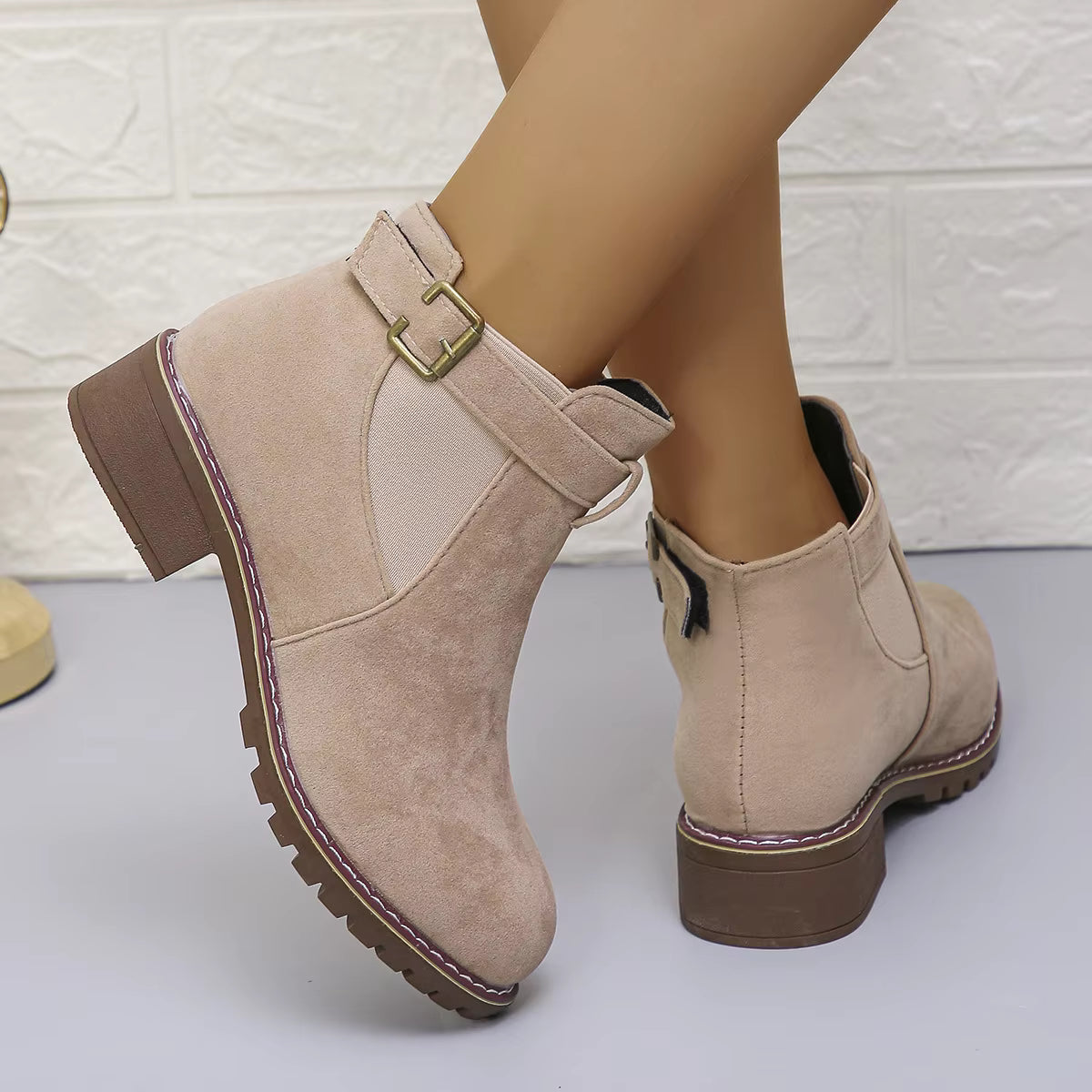 Women’s New Fall Chelsea Leather Ankle Boots – Comfortable, Roomy Toe & Low Heel
