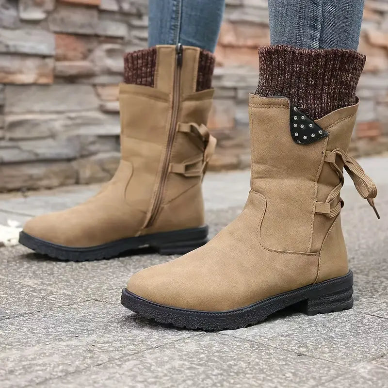 Last Day 50% OFF- Vintage Classic Elegant 's Mid-Calf Boots, Cozy Ankle Boots